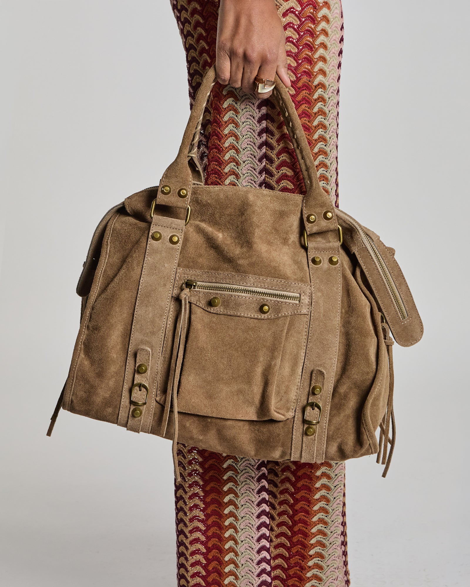 Borsa Suede Sabbia